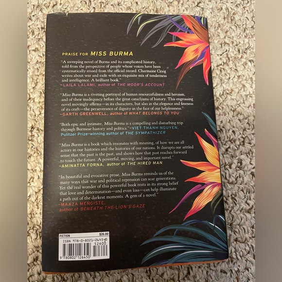 Miss Burma by Charmaine Craig a novel in hardcover - Picture 2 of 4